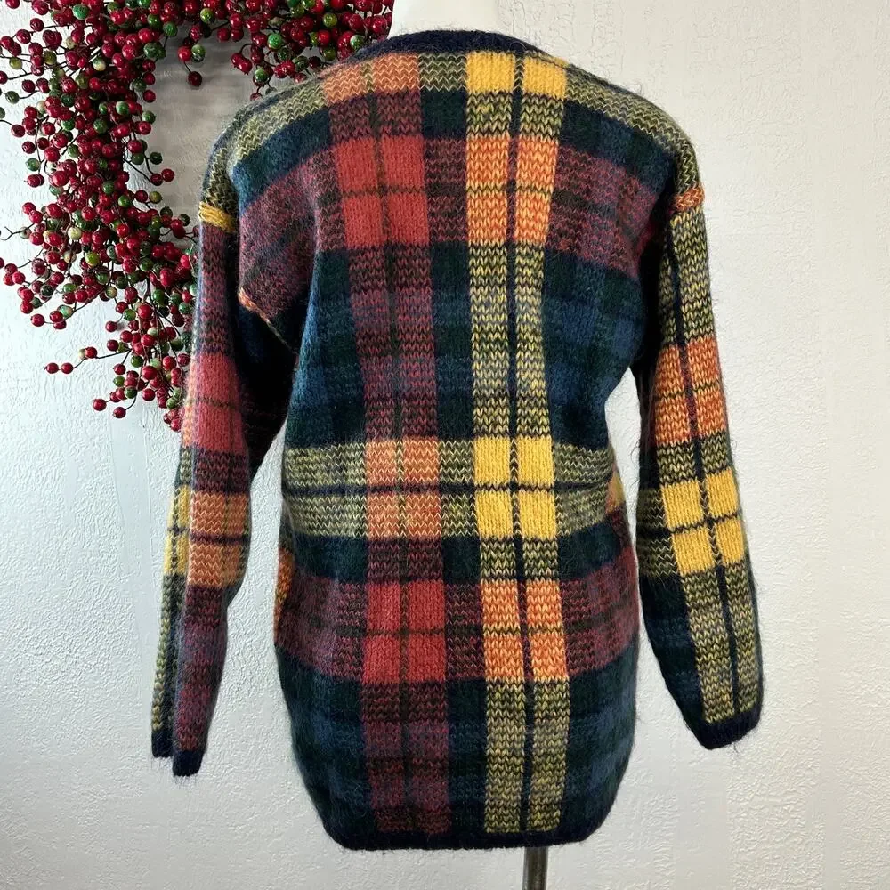 Plaid V-Neck Sweater - Picture 3 of 5